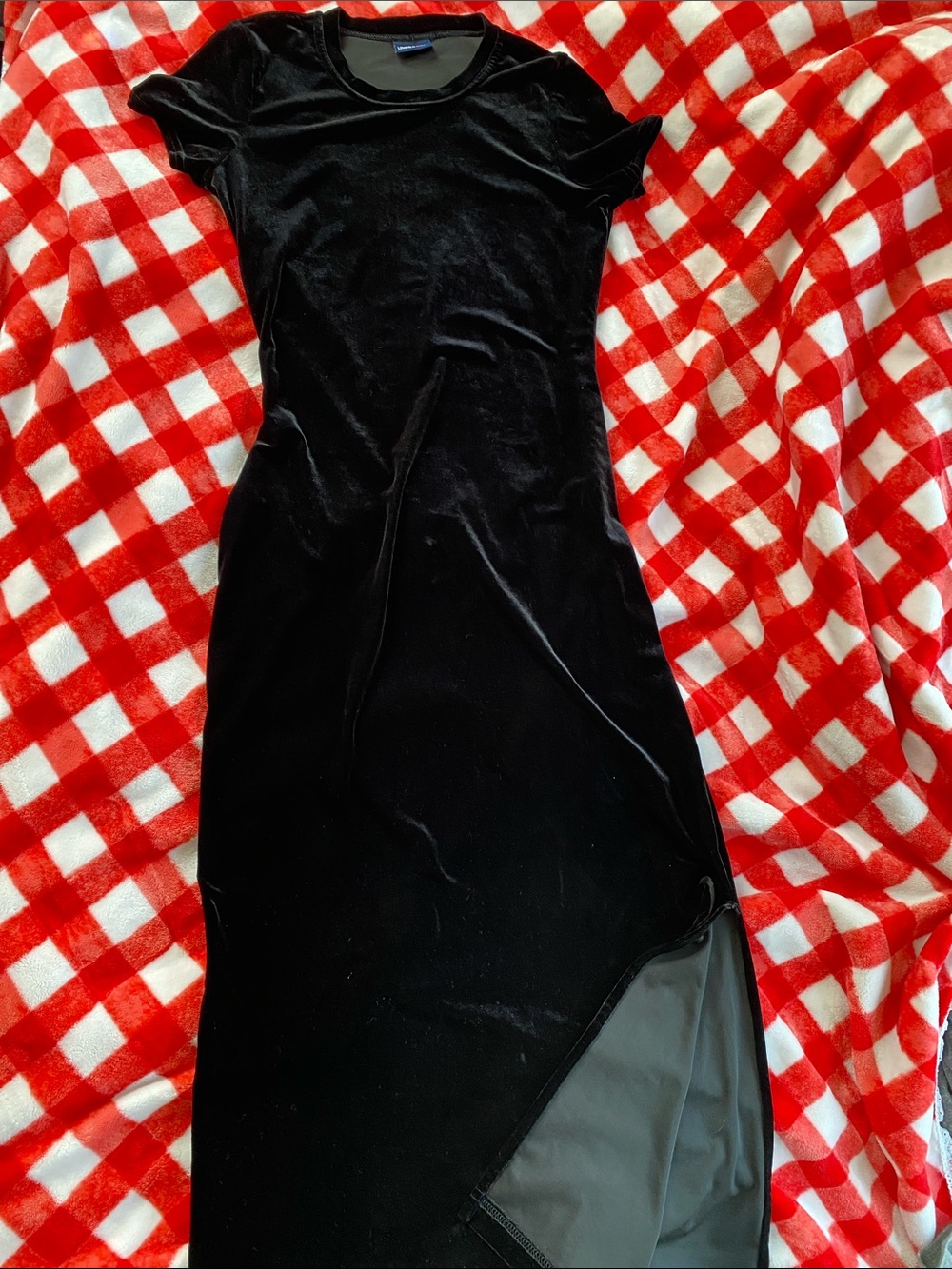 Limited Too Black Velvet Midi Dress